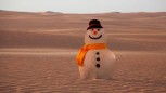 A snowman in a desert Description automatically generated A snowman in a desert Description automatically generated